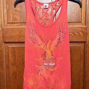 Women's Harley Davidson Tank top - Orange Size M